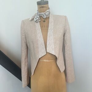 BCBG tuxedo light pink blazer